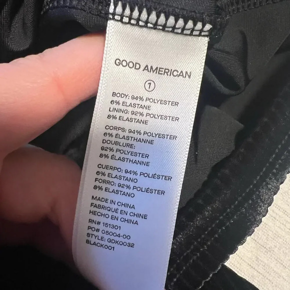 GOOD AMERICAN Velvet‎ Midi Dress in Black Ribbed size 1 - Picture 7 of 9